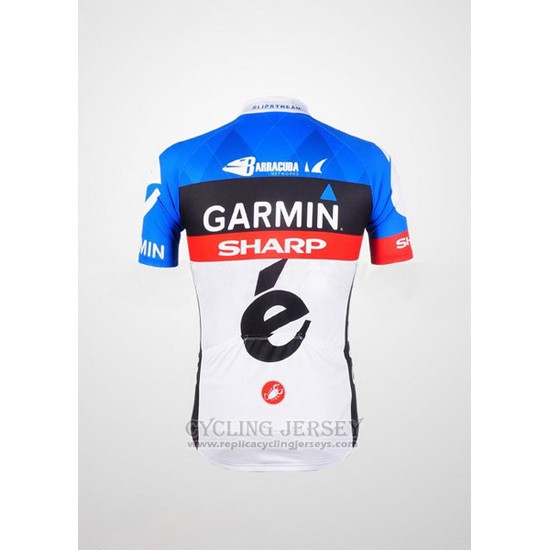 2012 Cycling Jersey Garmin Sharp Sky Blue Short Sleeve and Bib Short